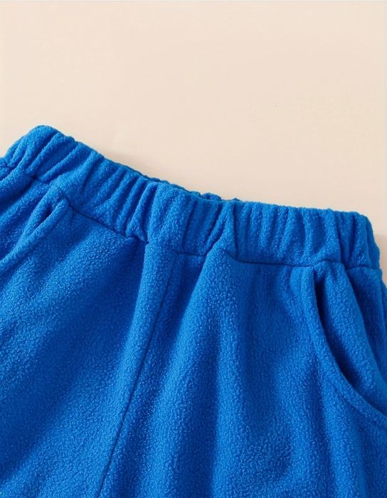 Костюм флісовий синій унісекс  128 134 на 8-9 років теплий костюм