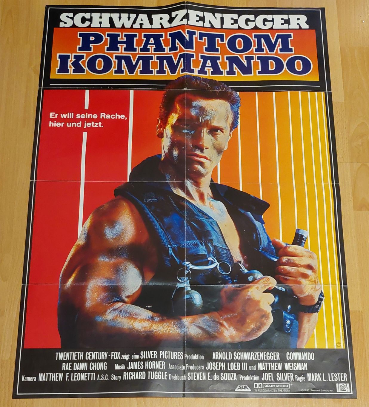 Poster Original Filme Commando - Arnold Schwarzenegger - 1985