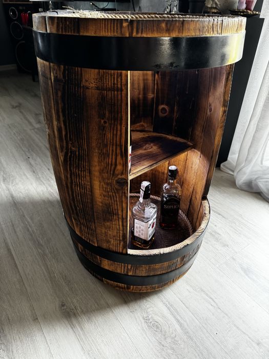 Prezent Barek z beczki drewnianej loft bar szafka