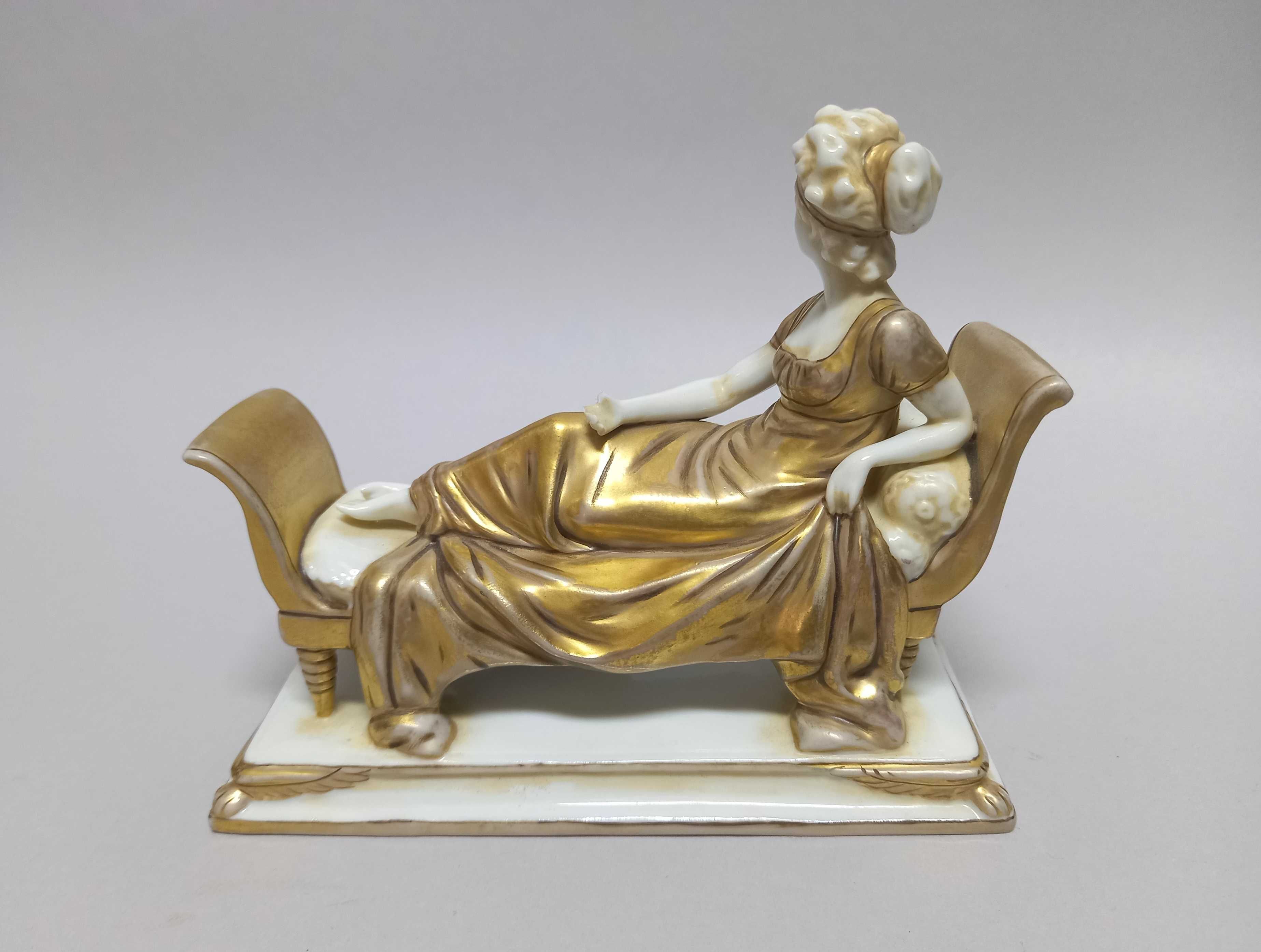 Madame Recamier, figurka Scheibe-Alsbach Turyngia, proj. Otto Poertzel