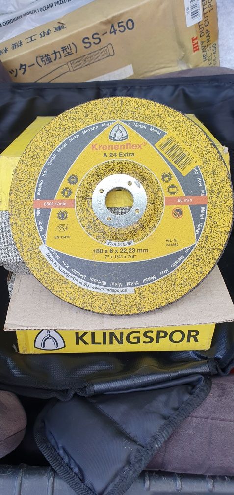 Tarcza Szlifowania Stali Metalu KLINGSPOR A24 EXTRA 180x6x22 [10szt]