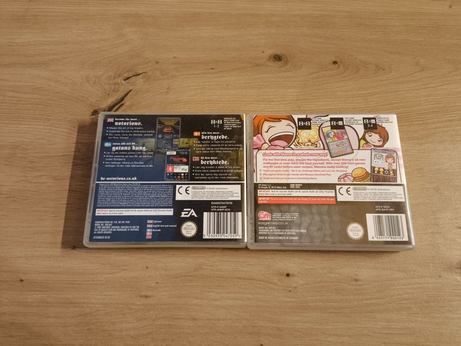 NFS most wanted i cooking mama 3 na Nintendo ds