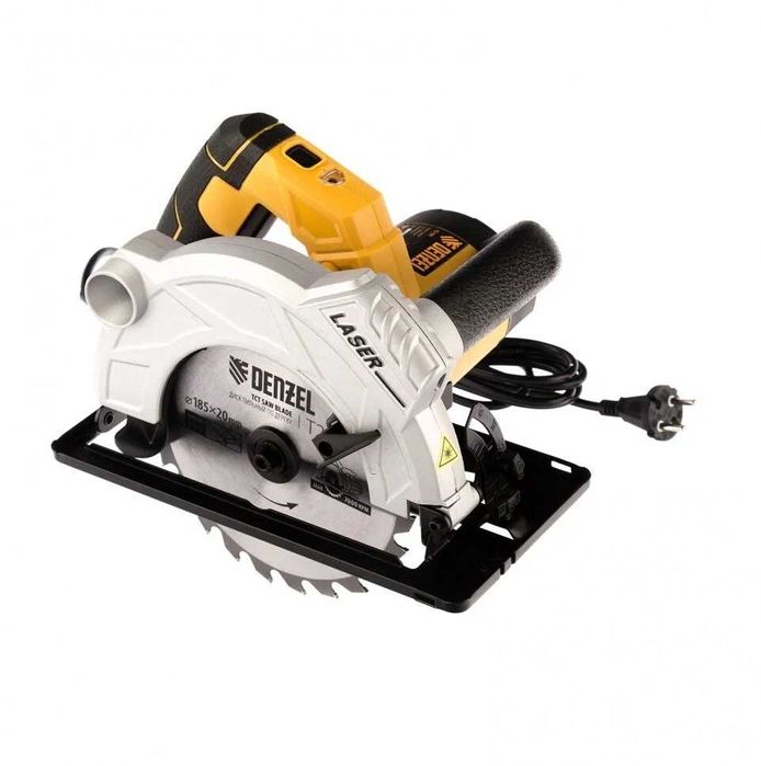 Дискова циркулярна пила DENZEL 2100Вт 5200об 185мм дисковая циркулярка