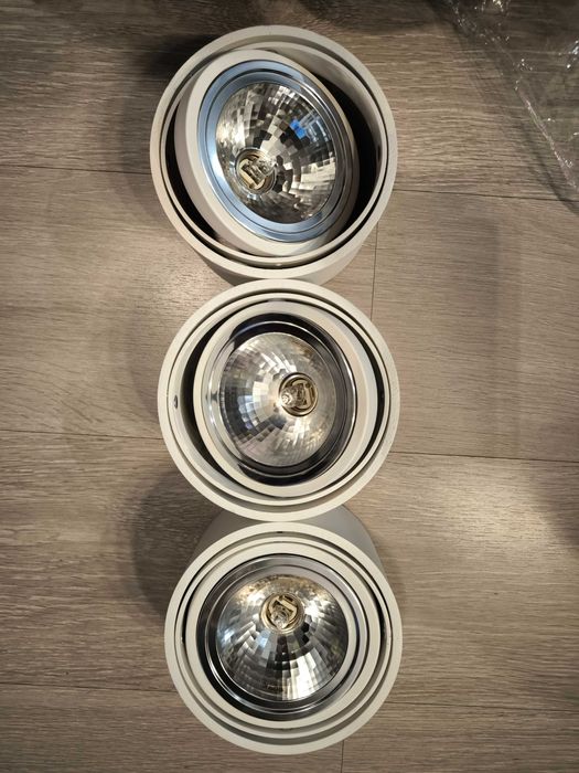 Reflektor sufitowy trzypunktowy LUMOS 3 biały, 42 cm