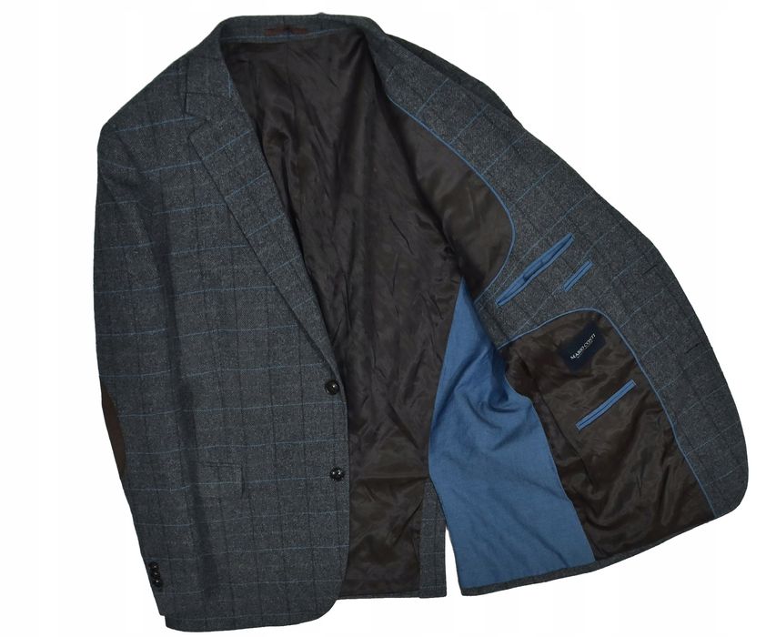 Mario Conti Wełniana Tweedowa Marynarka Męska 56