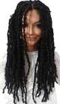długa peruka dready black -Nessaja wigs shop