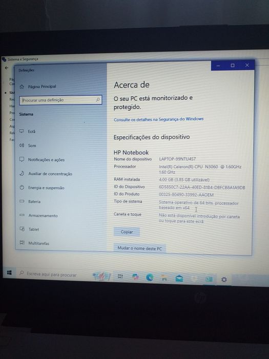 Portátil HP Notebook 4GB de RAM