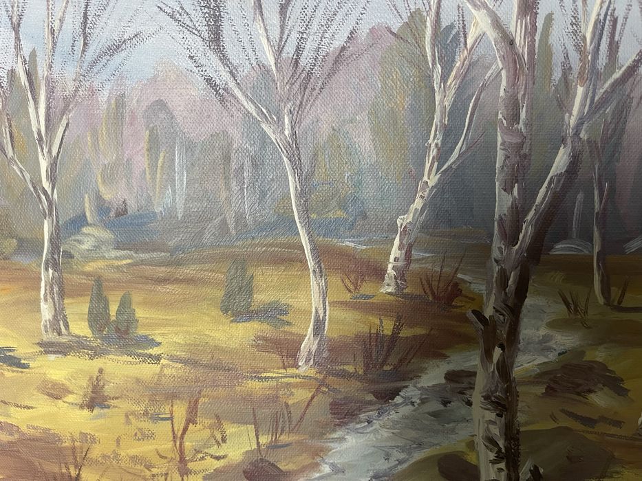 Stary obraz malowany na płótnie