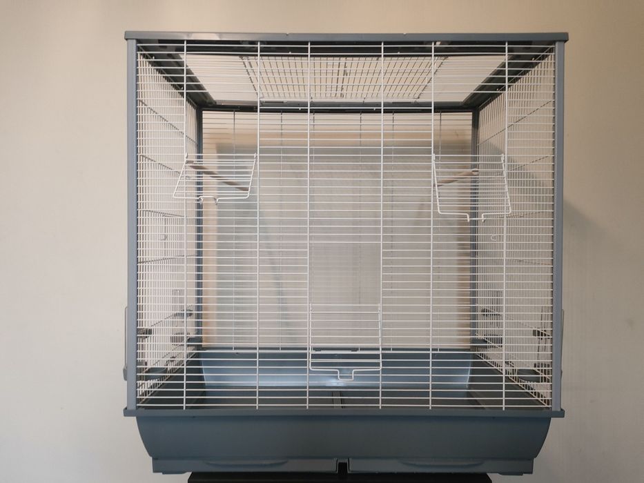 Klatka duża na małych i średnich papug ptaków, składana.