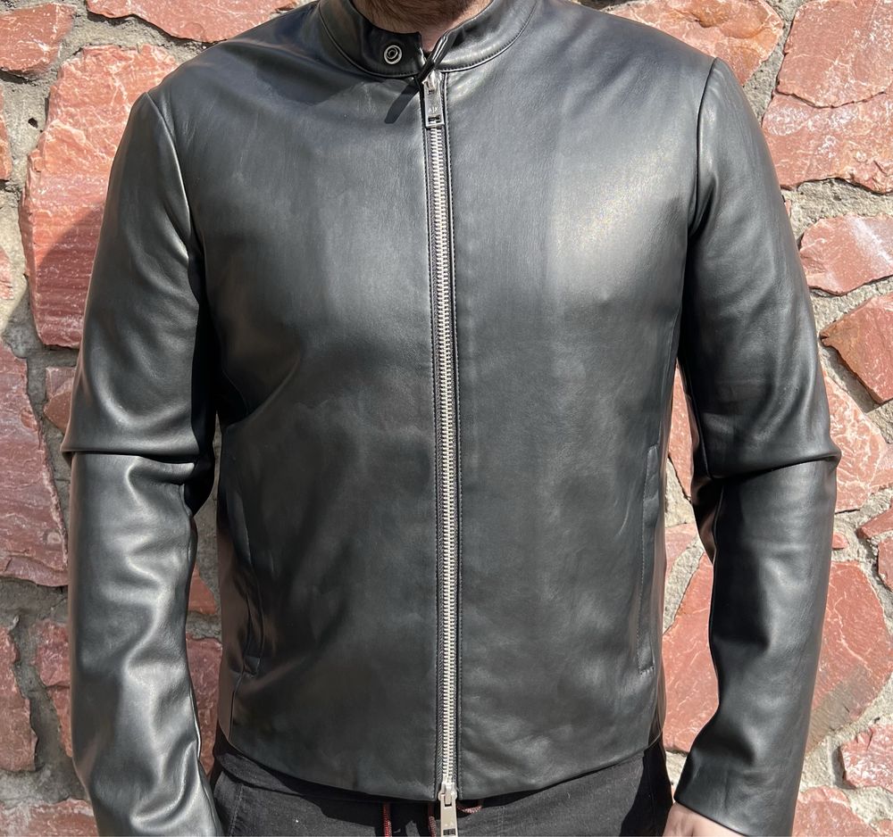 Кожаная мужская куртка Armani Exchange