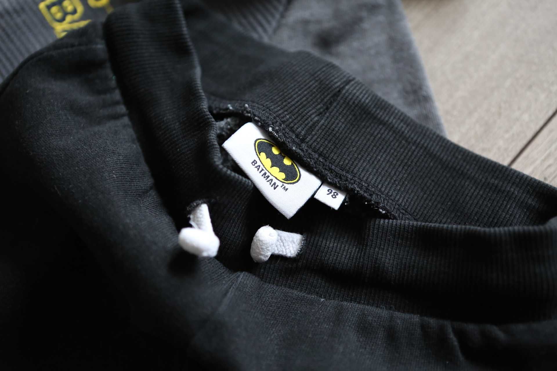 Batman spodnie dresowe spodenki bluza rozpinana z kapturem r.98
