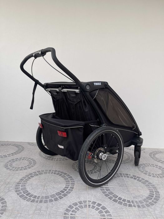 Thule Chariot Sport 2 Double — Preto — Excelente estado — Nazaré
