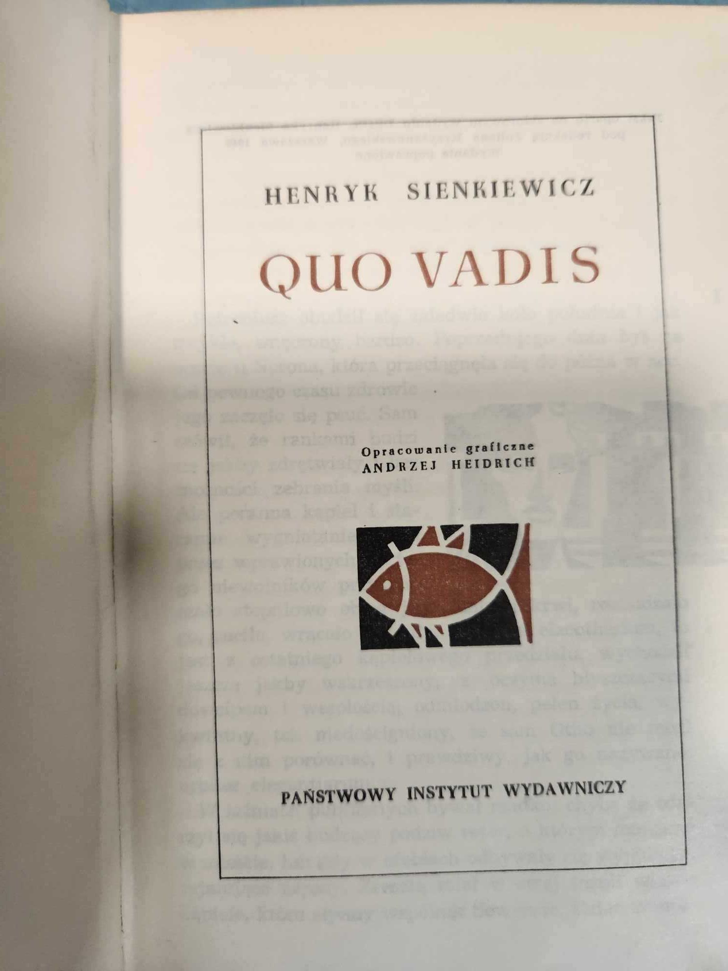 Quo Vadis Henryk Sienkiewicz 1949