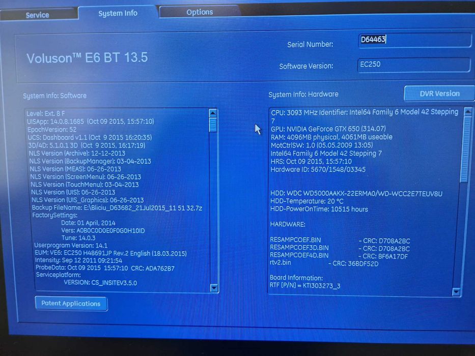 USG Voluson E6 4 głowice BT 13,5