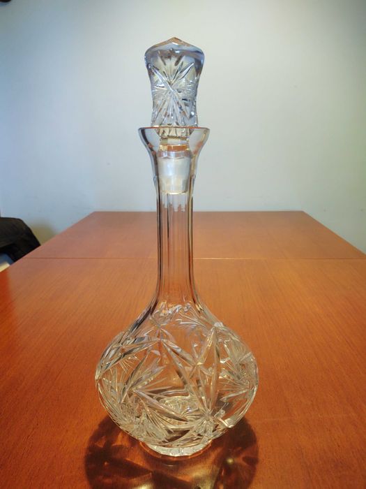 Kryształy PRL Karafka wysokość 32cm, średnica 14cm