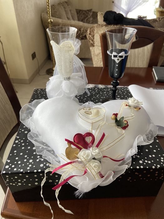 Kieliszki Poduszeczka Ślub Nowe Obrączki Wyjątkowe