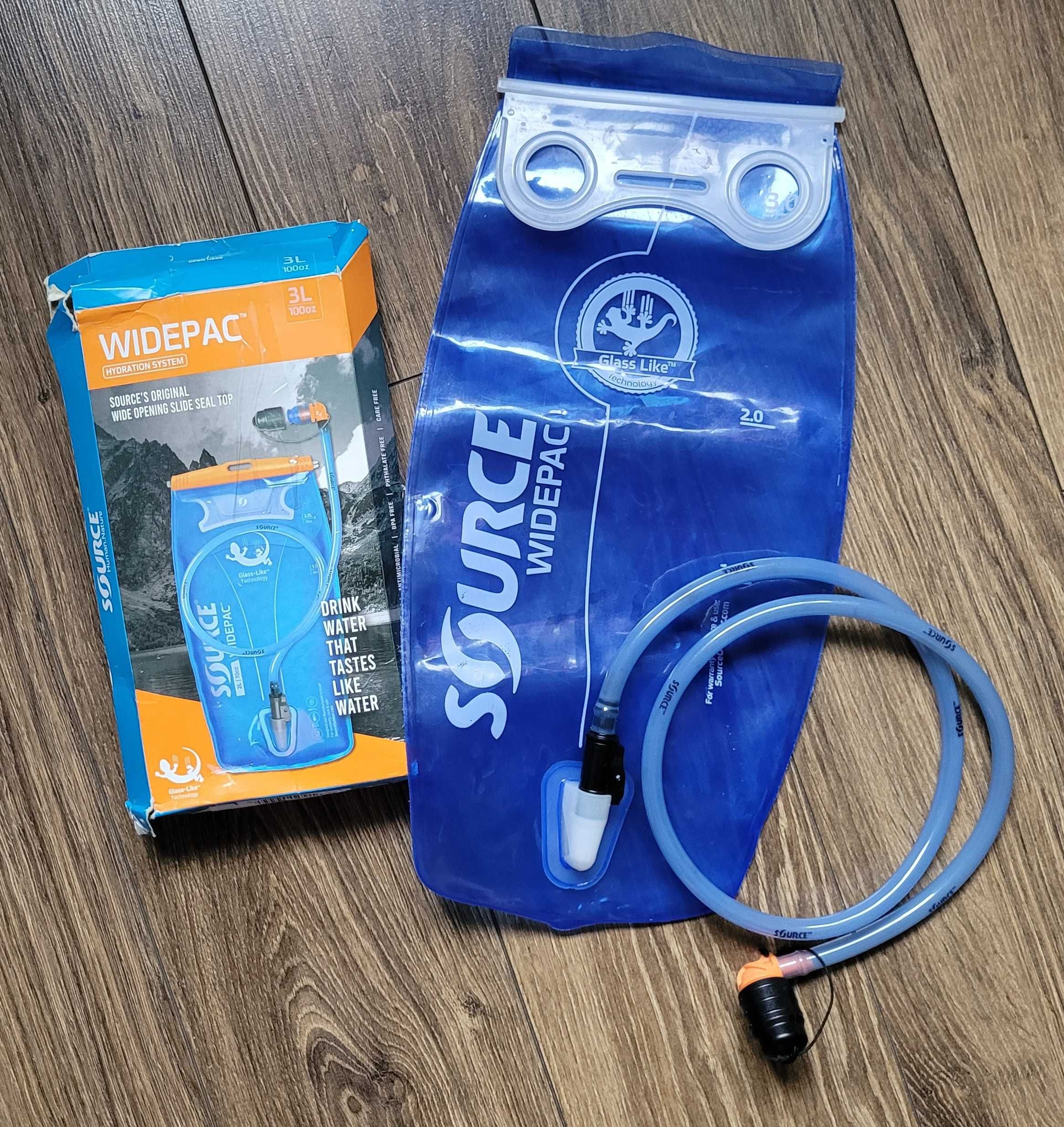 bukłak Source Widepac transparent 3l 3 litry 100Oz niebieski BDB