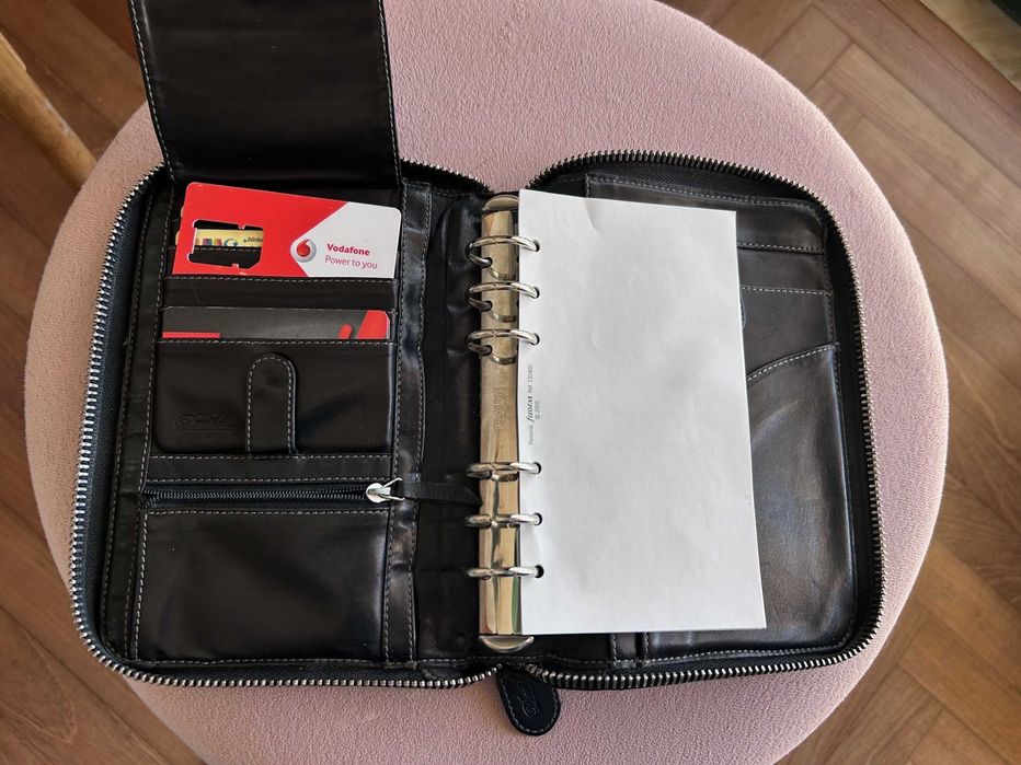 Agenda filofax em pele DAVIDOFF