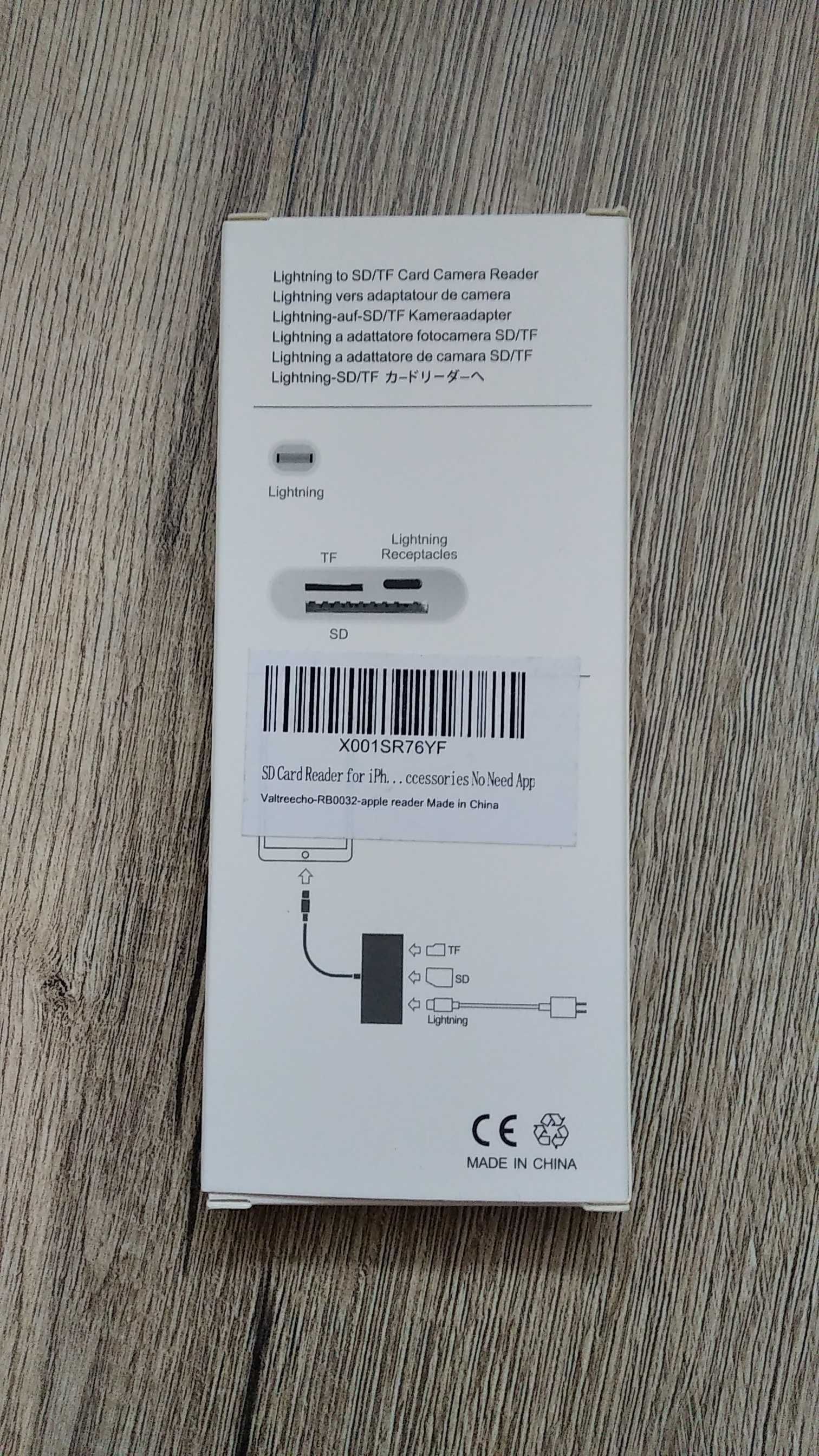 Adapter przejściówka Czytnik kart SD/TF 3 w 1 do iPhone'a i iPada
