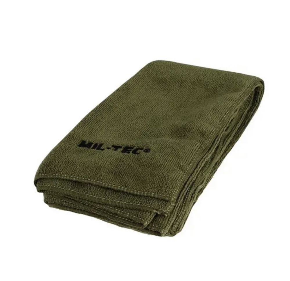 Рушник Mil-Tec®/Армейское полотенце Mil-Tec Sturm Olive с чехлом