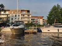 PORT VIEW - nad jeziorem z widokiem na port, Mazury, ogródek