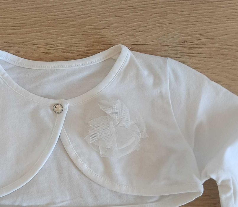 Bawełniane bolerko ecru roz. 92 cm