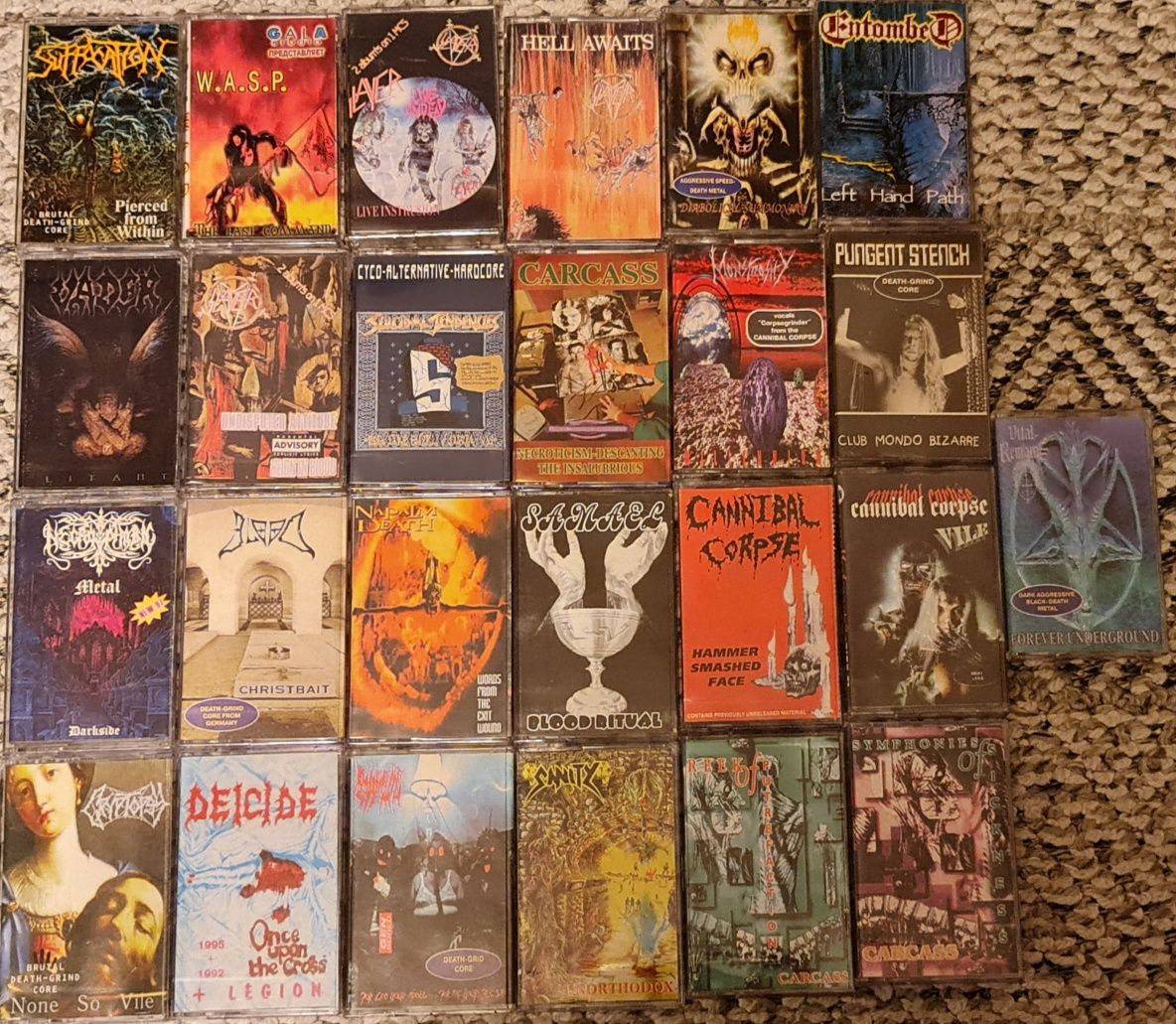 Аудиокассеты moon records, death metal, grind