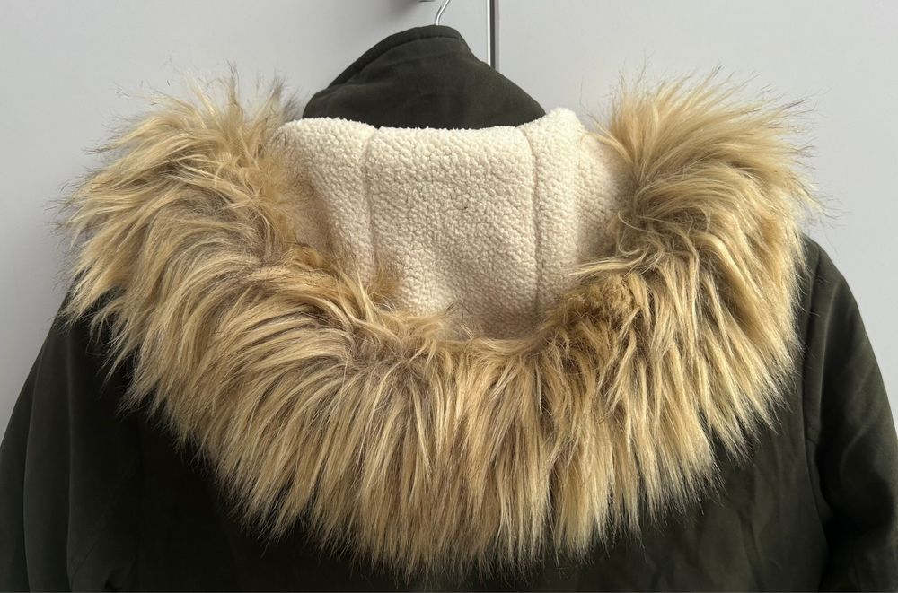 Damska zimowa kurtka khaki r.S only