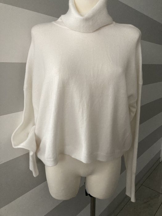 Sweterek sweter golf uni kremowy