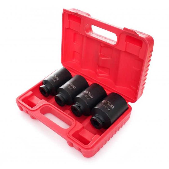 NASADKI UDAROWE 1/2" 4 szt HEX 12 Kątne zestaw nasadek walizka KD11754