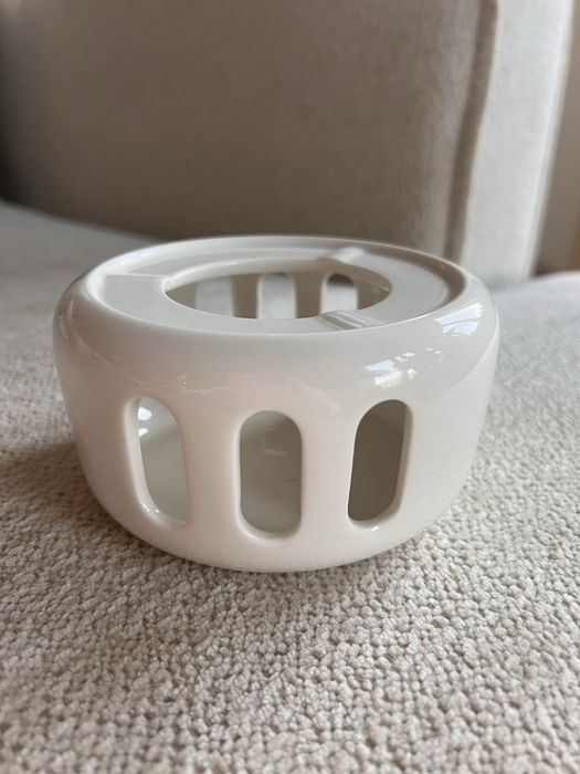 podgrzewacz porcelanowy biały