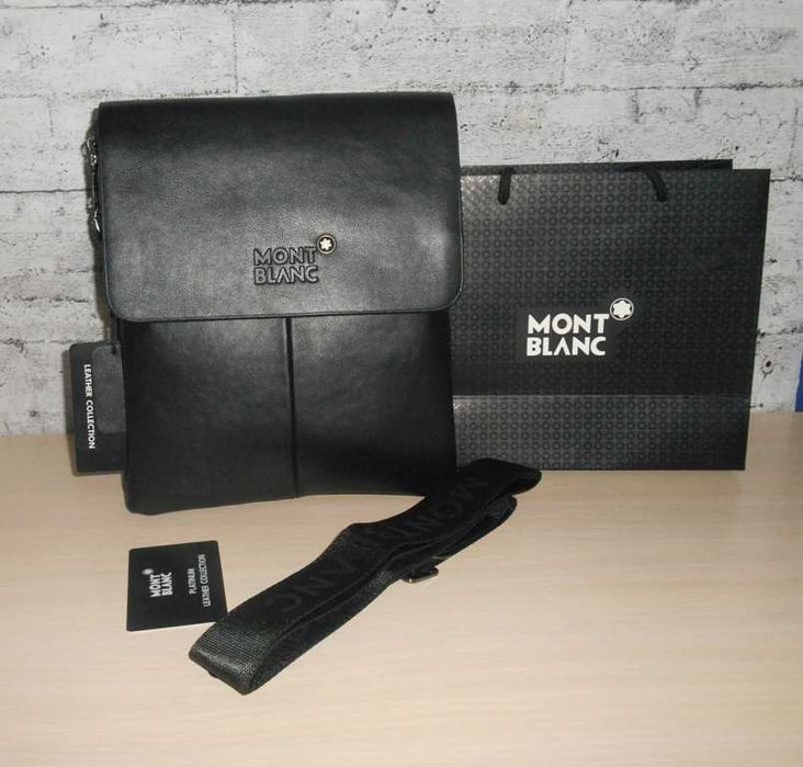 Męska torba Listonoszka MONT BLANC, skóra, Niemcy 820-3