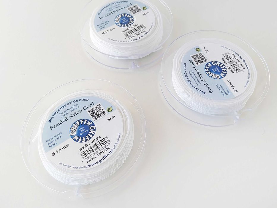 Lote 3 Bobines FIO NYLON ENTRANÇADO (Ø 1,5mm) - Bijuteria & Joalharia