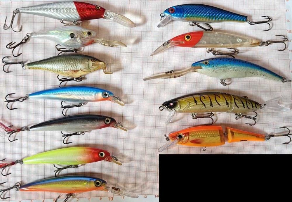 A. Rapala Tail dancer, Shadrap Glass Rap i inne