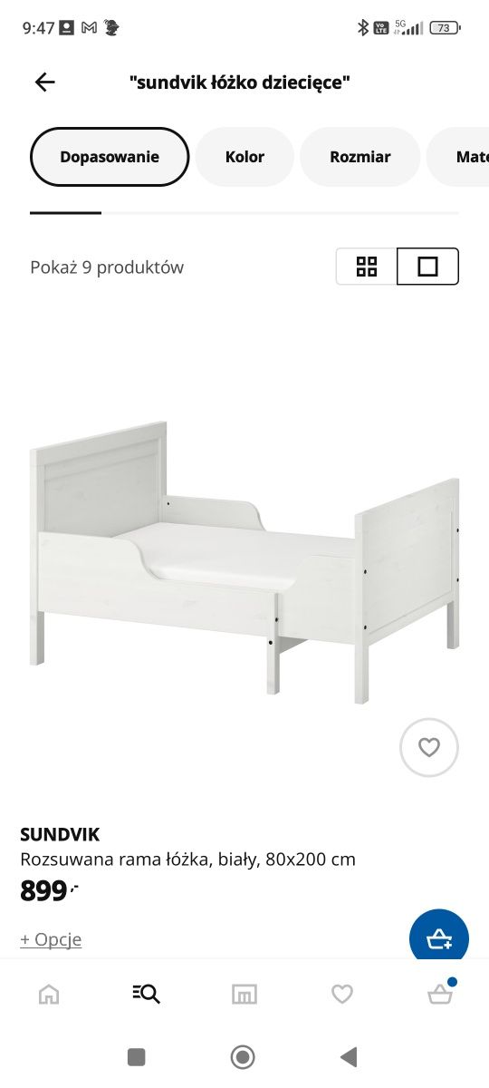 Łóżko dziecięce rosnące sundvik Ikea
