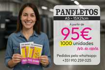 Panfletos e flyers com arte de oferta