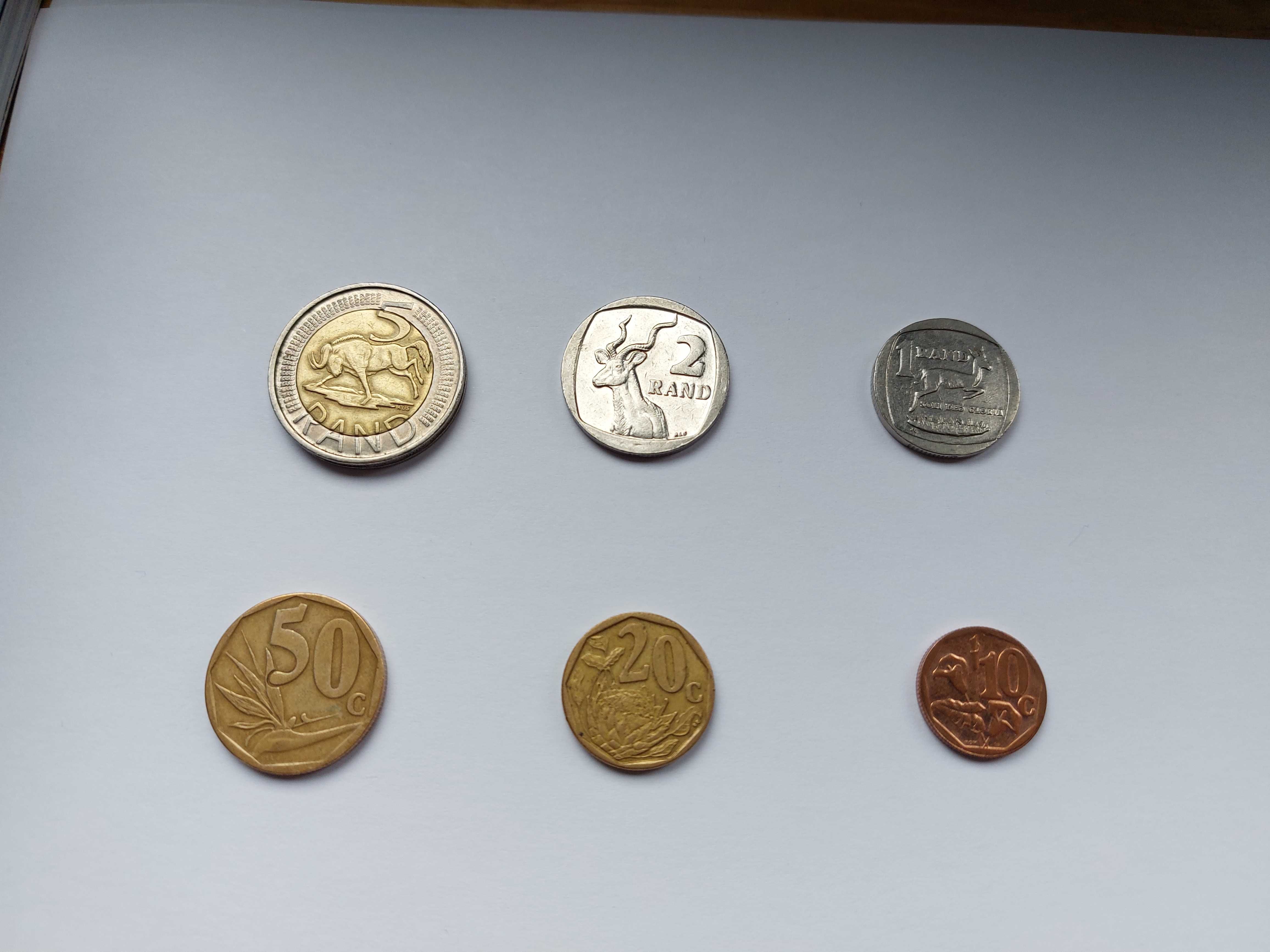 Moedas Estrangeiras (Rep. Dominicana, Africa do Sul, Croácia, França)