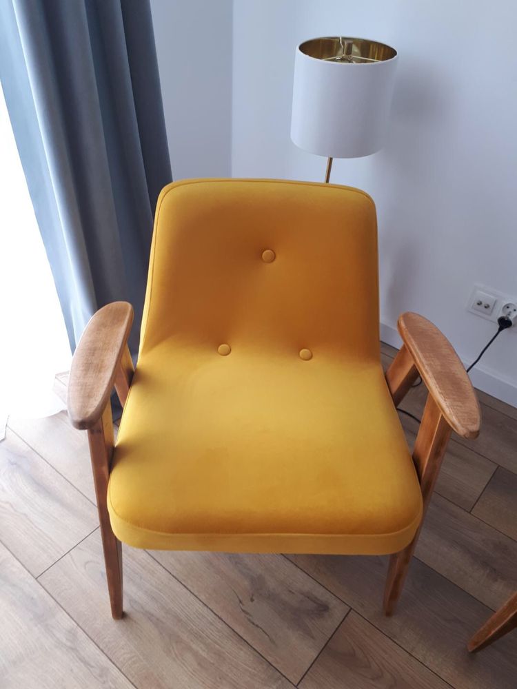 Fotele PRL, projekt Chierowski 366, vintage, loft