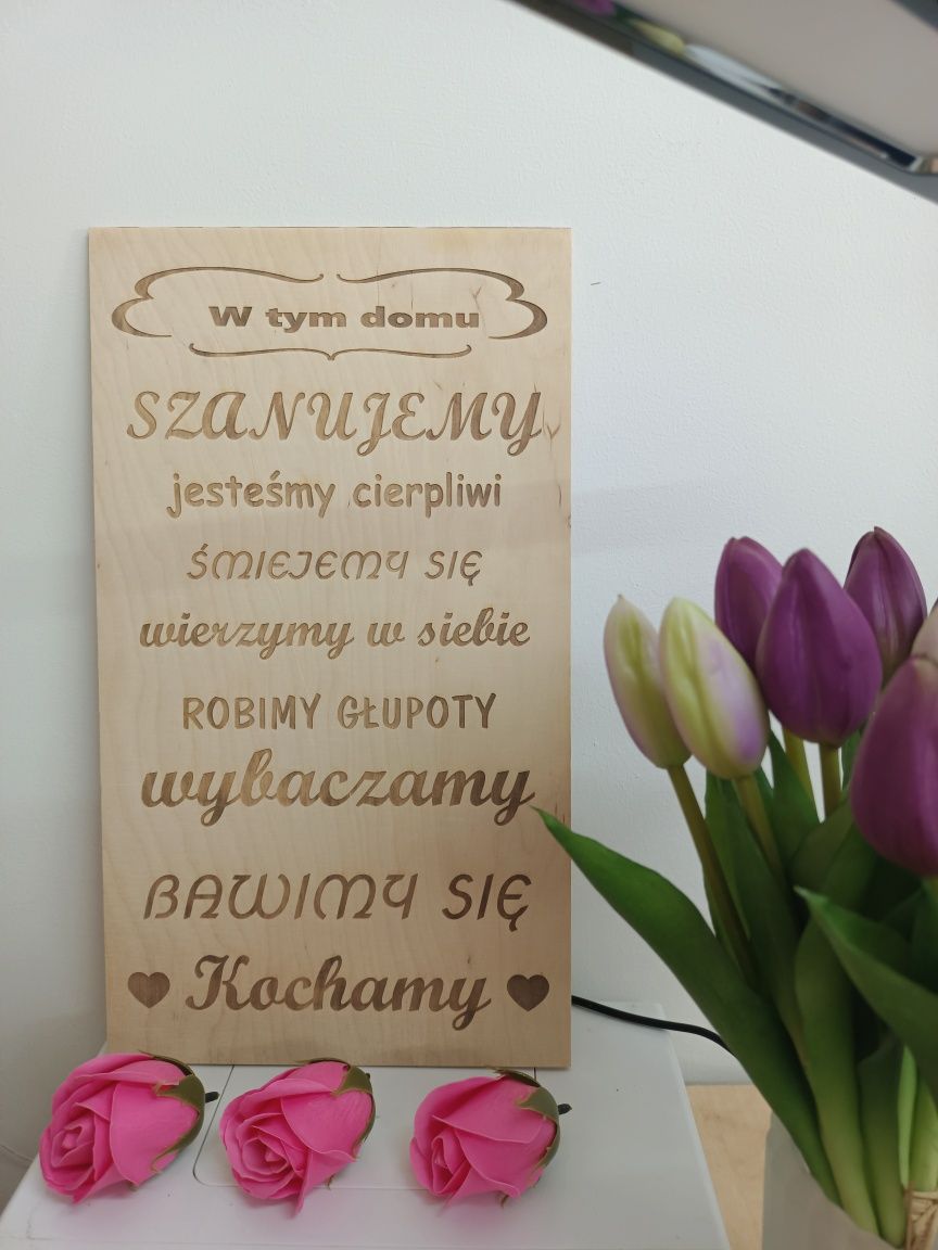 Tabliczka wiersz prezent nowy dom urodziny parapetówka
