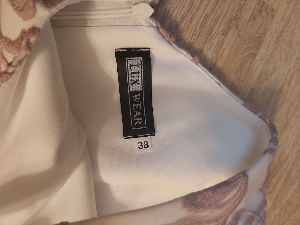 Lux Wear sukienka asymetryczna z koronką 38  wesele studniówka