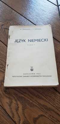 Książka rok 1954 "Język niemiecki" podręcznik do j. niemieckiego