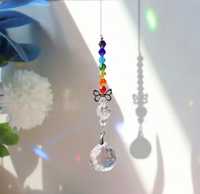 Wisząca biżuteria wisiorek dekoracja łapacz moon sun ball crystal