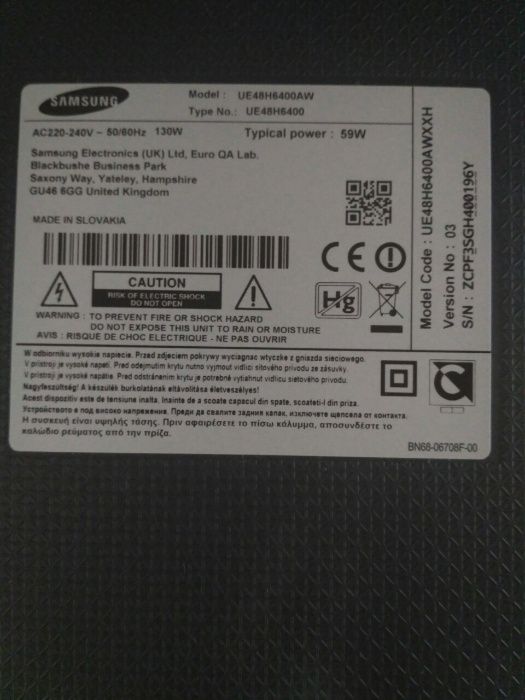 Телевизор Samsung UE48H6400, SMART, 3D. РЕМОНТ.