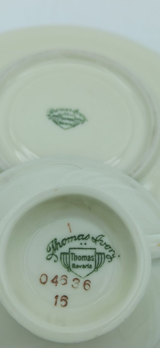 Porcelana THOMAS Ivory Grupa Rosenthal DUO Mokka dekor kwiatowy