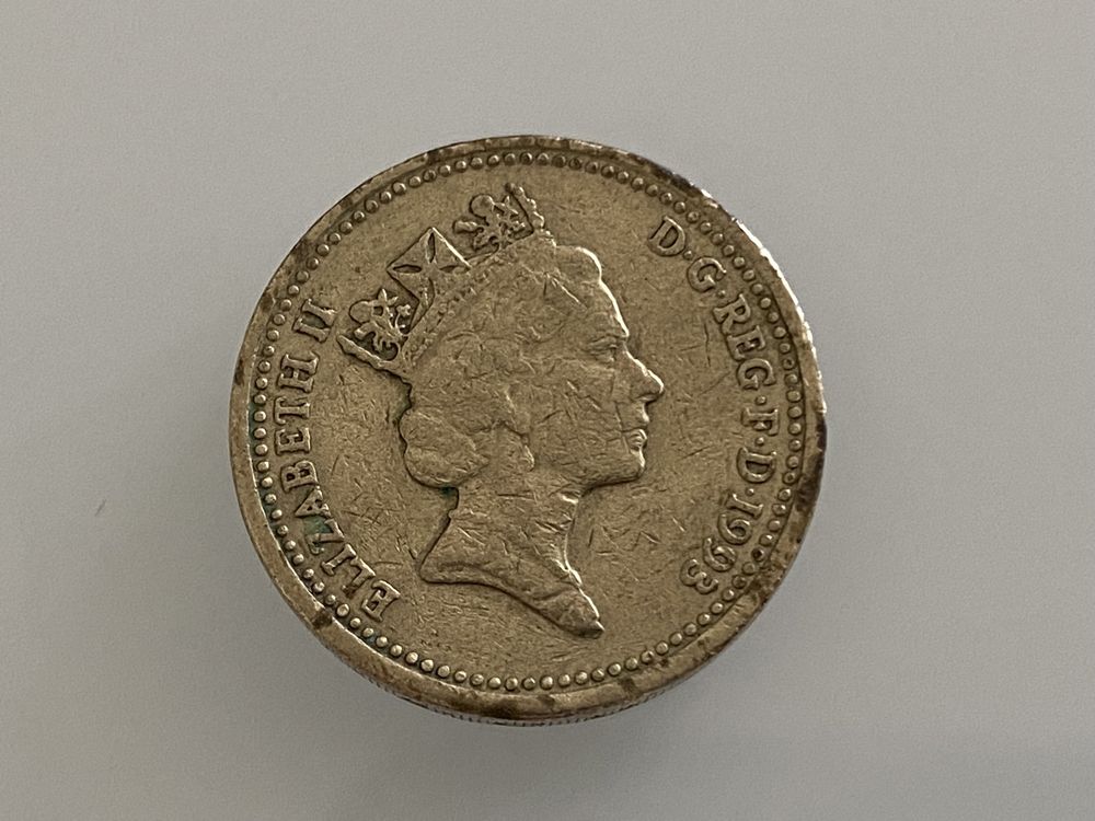 Jeden funt 1993 Elizabeth II one pound
