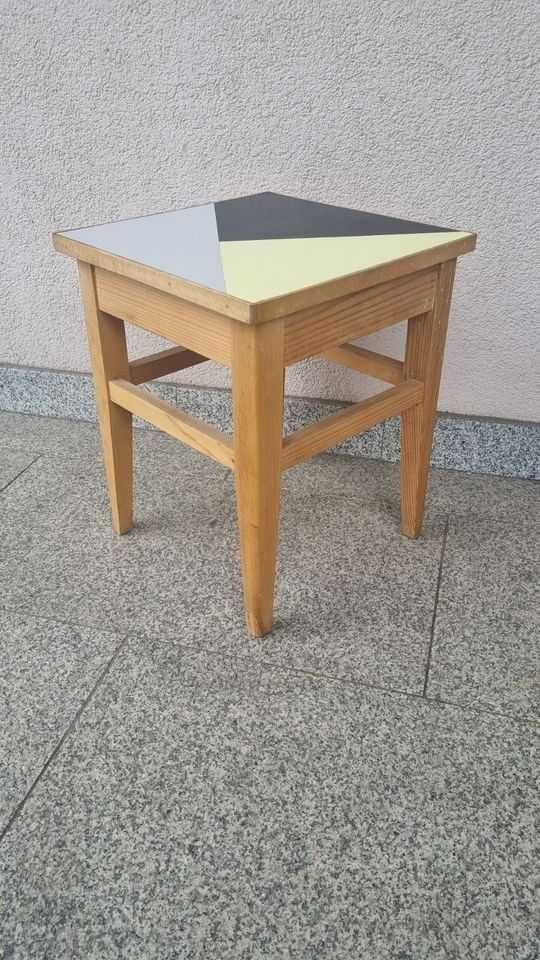 Taboret zydel kwietnik Design PRL lata 60 Czechosłowacja