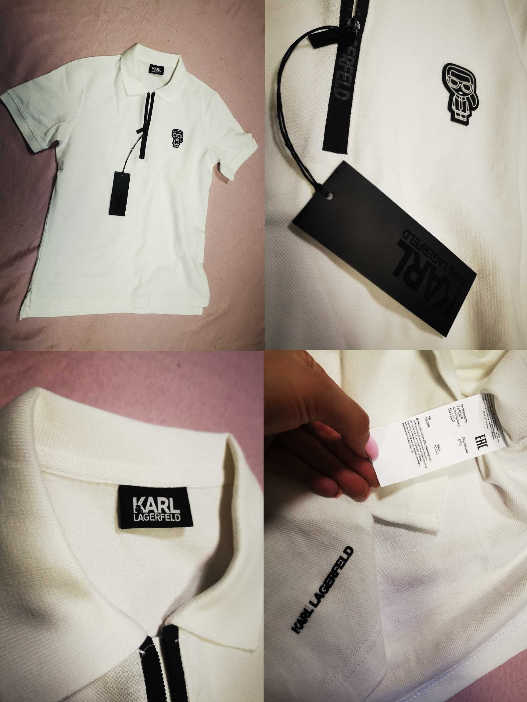 Koszulka męska polo Karl Lagerfeld nowość logowane OUTLET