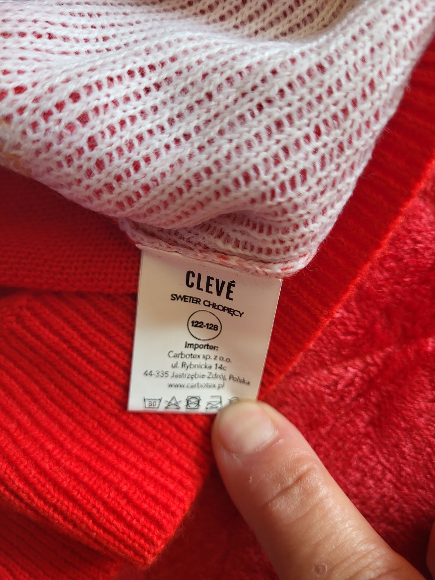Sweter chłopięcy świąteczny 122-128 Cleve