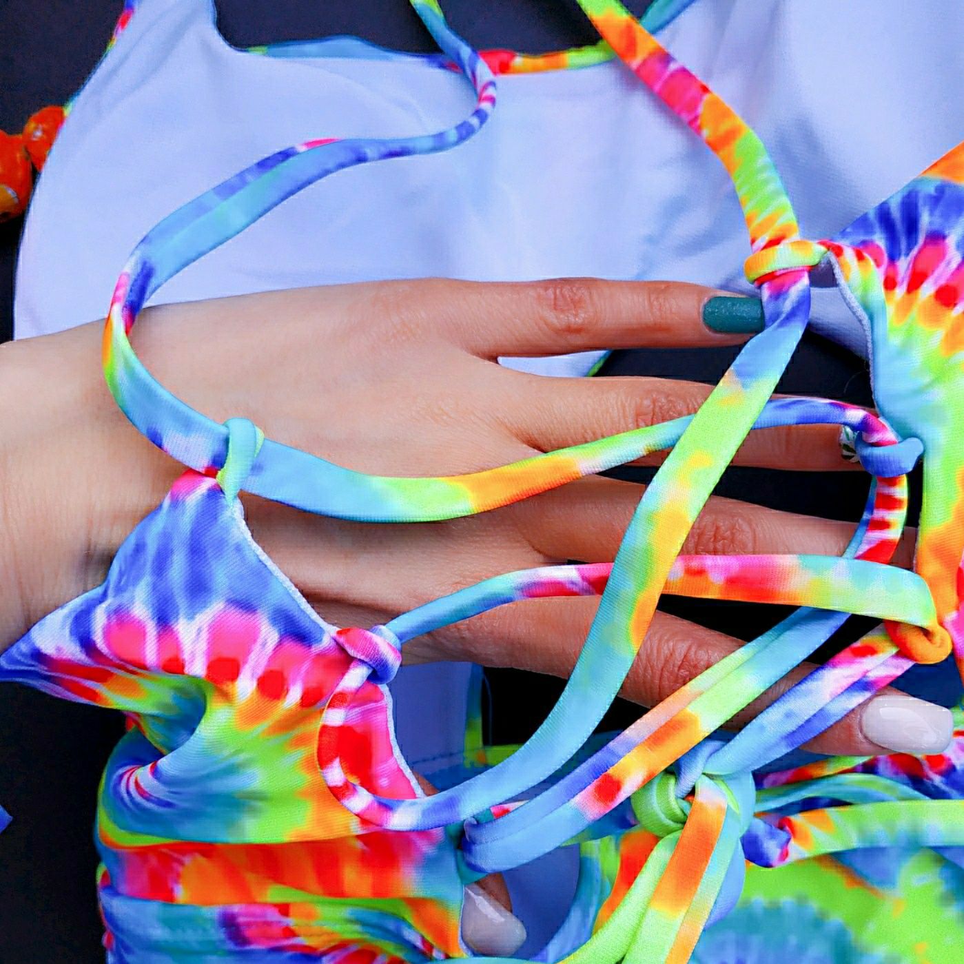 Купальник Tie dye для дівчат Розмір М Новий

 Купальник із актуальним