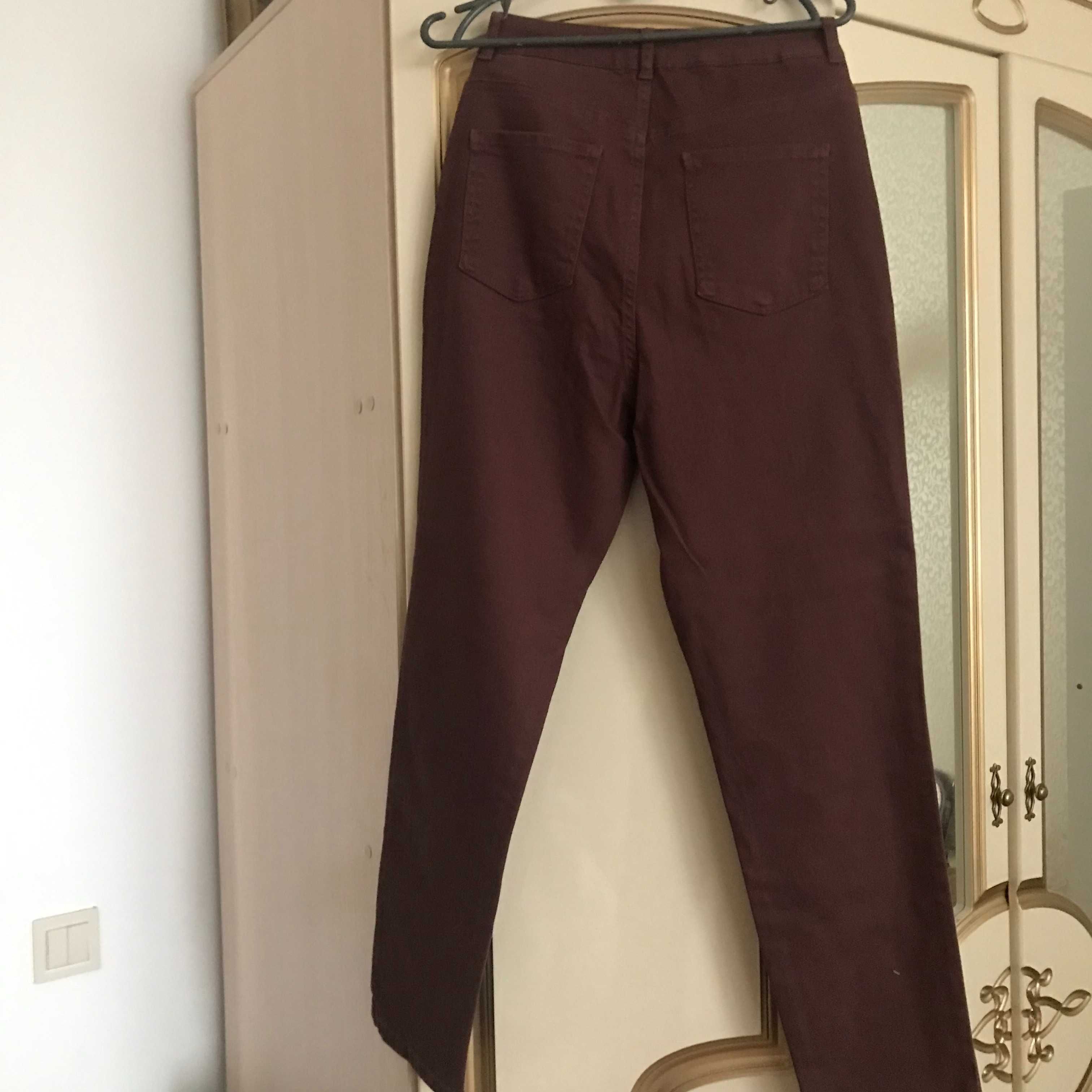 Костюм джинсы с рубашкой оверсайз коричневого цвета  Турция